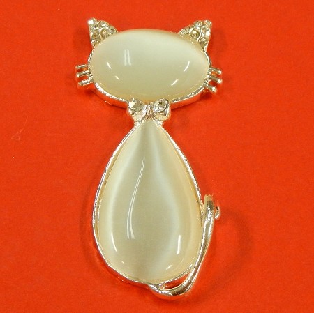 Lovely Cat With Rhinestones Accents  Embellishment     