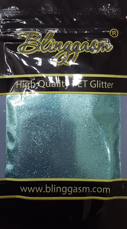 Metallic Solvent Resistant Blinggasm Polyester Glitter 3.5 oz By Weight .008 Or .015 Choose Size From Menu #46 B0711 AZURE